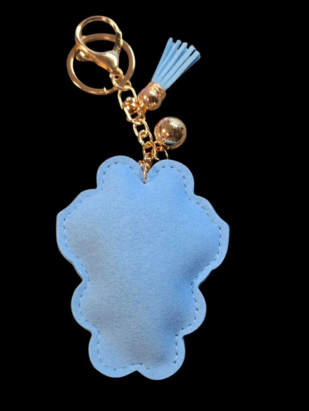 Blue Rhinestone Cookie Monster Bag Charm Keychain - Picture 2 of 2